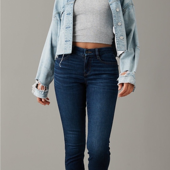 American eagle curvy high rise jegging dark wash - Picture 2 of 10